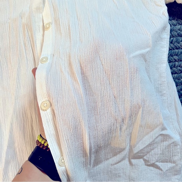Madewell white short sleeve button down - Picture 3 of 5